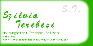 szilvia terebesi business card